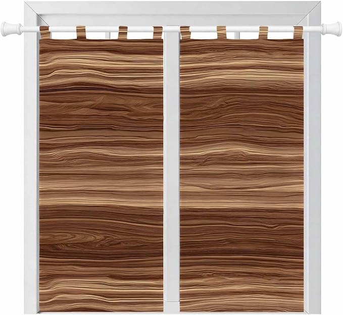 Brown Western Living Room Curtains 84 Inch Length, Window Curtains Tab Top by Unknown