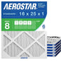 Aerostar 16x25x1 MERV 8 Air Filter, ACTUAL SIZE, Air Conditioning & Furnace by AirFiltersDelivered