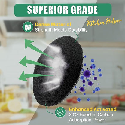 6.7 Inch Charcoal Filters for 10 Pack Kitchen Countertop Compost Bins - Image 4