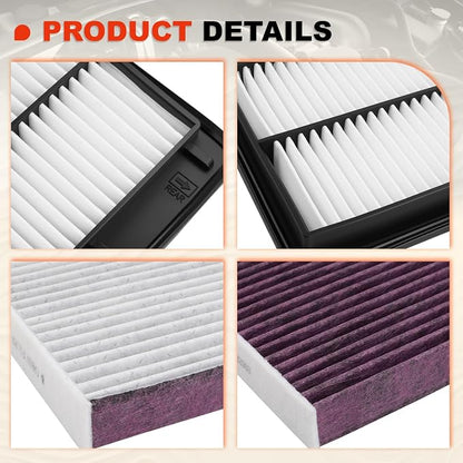 Engine & Upgrade Cabin Air Filter Kit Compatible - Image 7