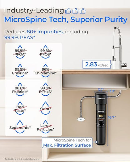 Waterdrop 15UA-PF Under Sink Water Filter, .% , 96% Chloramine - Image 3