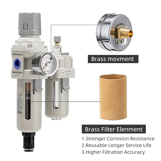 Air Pressure Regulator with Pressure Gauge, Water Separator - Image 4