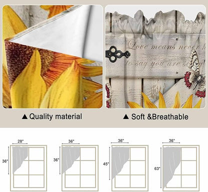 Red Yellow Sunflowers Swag Valances - Image 5