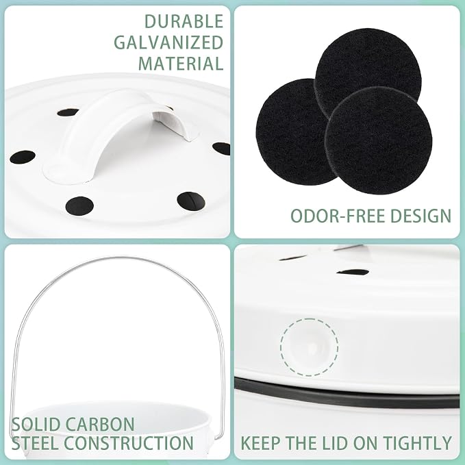 Vipush Compost Bin Kitchen Countertop Compost Bin - Image 4