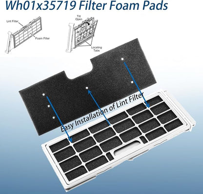 WH01X35719 Lint Filter, WH01X35719 Washer Dryer Filter Sponge Compatible - Image 2