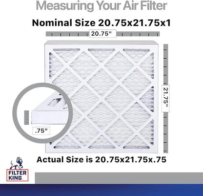Filter King 2.75x21.75x1 Air Filter | 4-PACK | Carbon MERV 8 HVAC Pleated A/C - Image 2