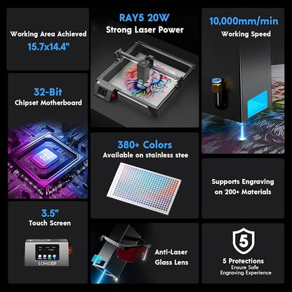 Longer RAY5 20W Laser Engraver - Image 2