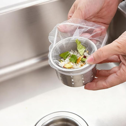 400 Pack Disposable Sink Strainer Bags – Ultra-Fine Elastic Mesh Food Catcher by Unknown