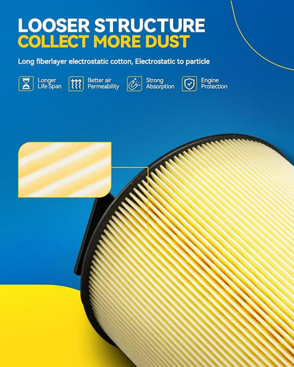 PHILTOP Engine Air Filter, CA12268 Compatible - Image 2