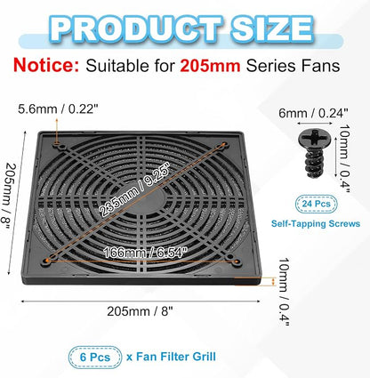 PATIKIL 200mm Fan Filter Grill - Image 2