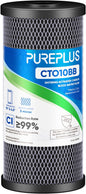 10" x 4.5" Whole House Coconut Shell Activated Carbon Water Filter Replacement by PUREPLUS