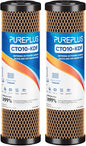 1 Micron 2.5" x 10" Whole House CTO Carbon Water Filter Cartridge Replacement by PUREPLUS