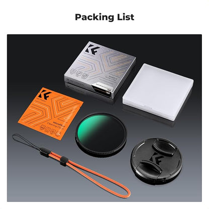 K&F CONCEPT 40.5mm Black Diffusion 1/4 Filter + Lens Cap, Mist Cinematic Effect - Image 7