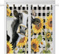 Retro Sunflowers Living Room Curtains 84 Inch Length, Window Curtains Tab Top by Unknown