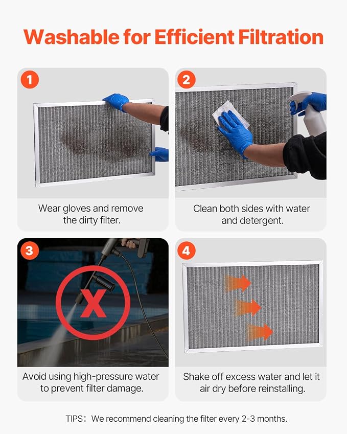 VEVOR Electrostatic Air Filter, MERV 8 Long Lifetime, Healthier Home or Office - Image 5