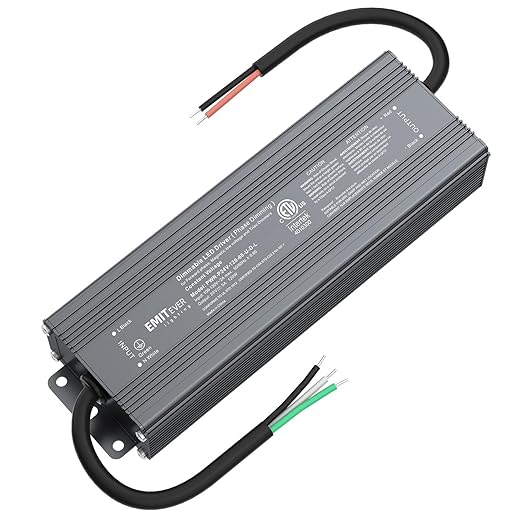 EMITEVER 120W Triac Dimmable LED Driver,Power Supply,AC 120V to DC 24V Transformer,Compatible with Lutron and Leviton Dimmers,for LED Lighting,ETL Certified