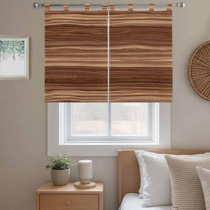Brown Western Bedroom Curtains 63 Inch Length, Window Curtains Tab Top - Image 9
