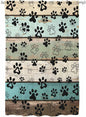 Sheer Curtains 72 Inches Long, Sage Green Brown Paw Prints Semi Sheer Curtains by Unknown