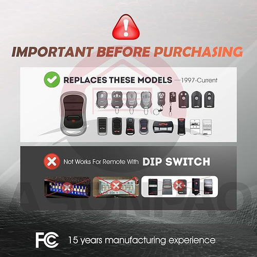 3 for Genie Garage Door Opener Remote G3T-A G3T-R G3T-BX Intellicode【10-Years-Warranty】
