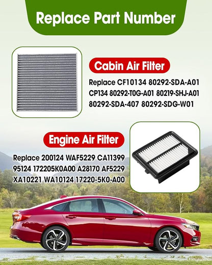 Cabin Air Filter Replace CF10134 & Engine Air Filter Replace CA11399 Compatible - Image 4