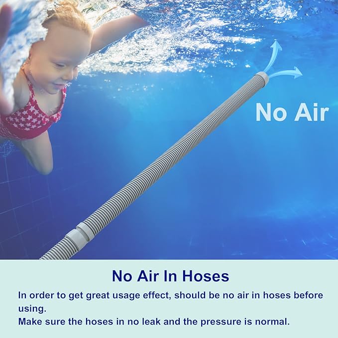 Poolvio Professional Swimming Pool Vacuum Cleaner Hose -1.5” 8 Piece Hoses - Image 6