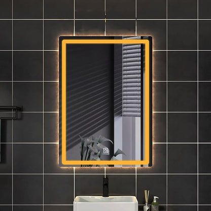 500 X800 mm Illuminated Backlit LED Bathroom Mirror, Wall Mounted Multifunction by JSLJDM