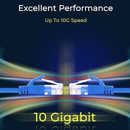 Rapink Patch Cables Cat6a 3ft (50 Pack) Slim, Cat6a Ethernet Patch Cable 10G Support, Snagless Cat 6 Patch Cable for Patch Panel to Switch, Flexiable Cat 6a Ethernet Cable with Gold Plated