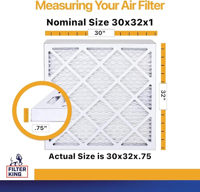 Filter King 30x32x1 Air Filter | 4-PACK | MERV 13 HVAC Pleated A/C Furnace - Image 2