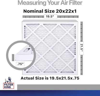 Filter King 20x22x1 Air Filter | 4-PACK | Carbon MERV 8 HVAC Pleated A/C - Image 2