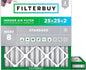 Filterbuy 25x25x2 Air Filter MERV 8 Essential Dust & Allergy Defense, by Filterbuy