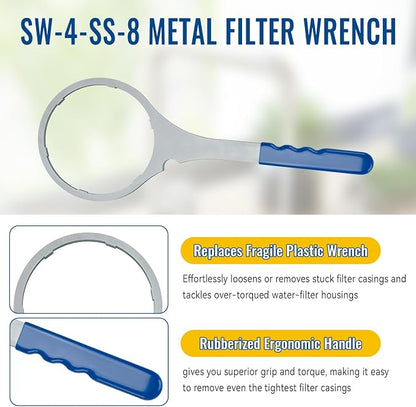 SW-4-SS-8 Whole House Water Filter Wrench 6 Inch, Metal Water Filter Wrench - Image 4