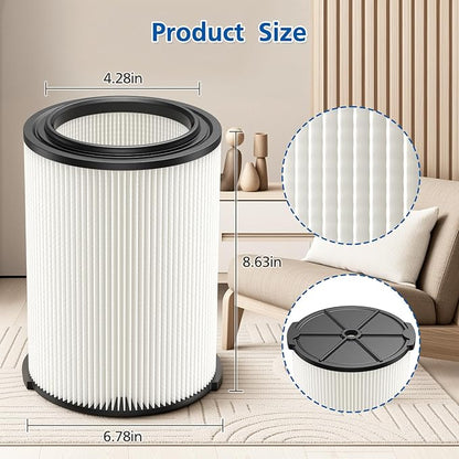 2-pack Standard Wet/dry Vac VF4000 Replacement Filter, Compatible - Image 2