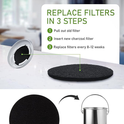 Charcoal Filters for Kitchen Compost Bin, 10 Pack Compost Filters for - Image 4