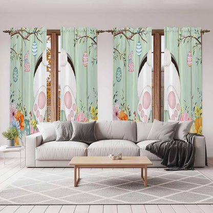 Easter Window Curtains 72 Inch Long 2 Panel Set, Rod Pocket Long Curtains & - Image 7