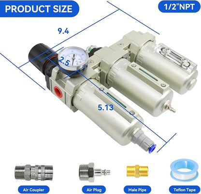 1/2" NPT Industrial Grade 3 Stage Air Dryer - Image 3