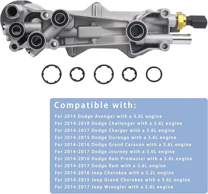 926-959 Aluminum Engine Oil Filter Housing Oil Cooler Kit - Image 2