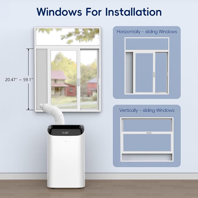 14000 BTU Portable Air Conditioners, Dehumidification, Sleep Mode - Image 8