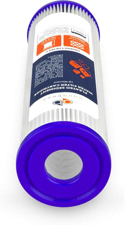 Aquaboon 20 Micron Pleated Sediment Filter Cartridge 10" x 2.5" Whole House - Image 7