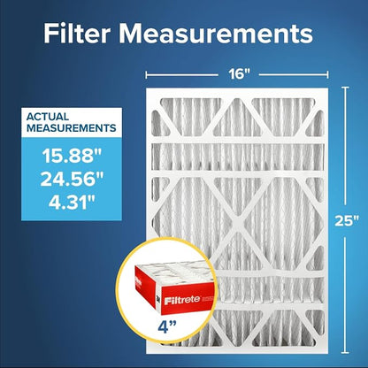 Filtrete 16x25x4 AC Furnace Air Filter, MPR 1000, MERV 11, Fits Lennox & - Image 2