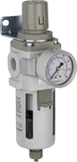 PneumaticPlus SAW400-N04BG Compressed Air Filter Regulator Piggyback Combo 1/2" by PneumaticPlus