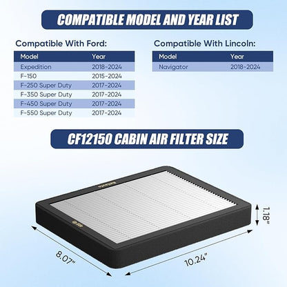 CF12150 Cabin Air Filter with Activated Carbon - Image 2
