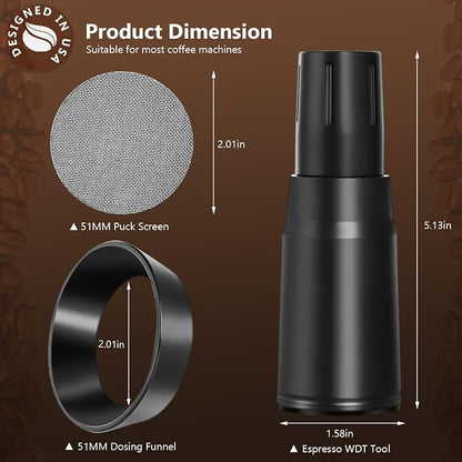 WDT Tool Espresso Distributor Accessory kit &1.7mm Thickness 150μm Mesh Puck - Image 5