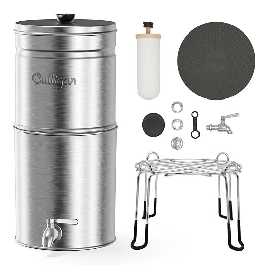 Culligan MaxClear 3 Gallon Gravity Water Filter System, Brushed Stainless-Steel - Image 3