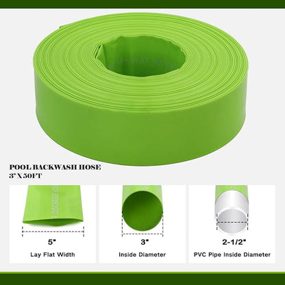 Eastrans 3'' x 50 FT Pool Backwash Hose - Image 2