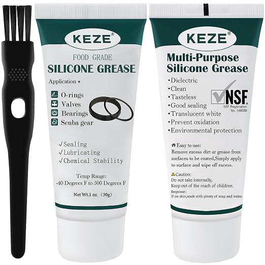 KEZE Food Grade Silicone Grease Pool Lube Tube O Rings Lubricant by KEZE