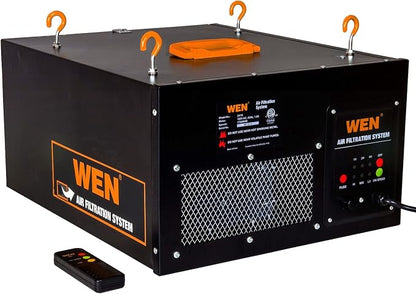 WEN 3410 3-Speed Remote-Controlled Air Filtration System, Basic w/ RF Remote by WEN