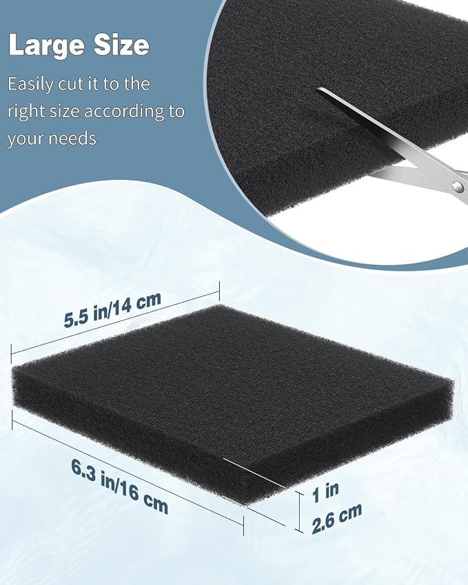 Pawfly Aquarium Filter Media Pad, Fish Tank Filter Cartridge Filter Foam Pad - Image 6