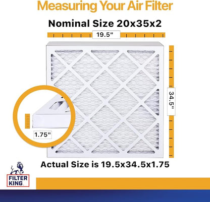 Filter King 20x35x2 Air Filter | 4-PACK | MERV 13 HVAC Pleated A/C Furnace - Image 2
