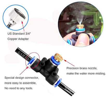 iRuiZhe Misting Cooling System Kit 26.2FT MistingLine DIY Outdoor Mist Cooling - Image 2