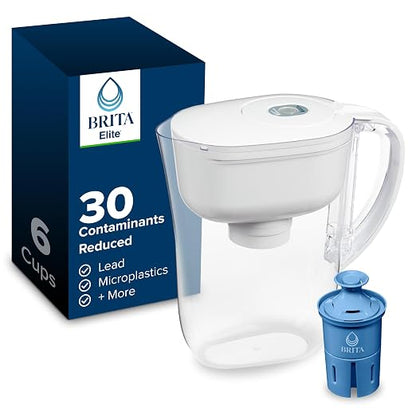 Brita Water Pitcher, Metro Elite Filter, Removes 99% of Lead, Includes 1 Filter by Brita